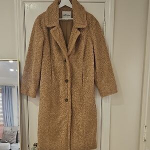 American Eagle Outfitters Tan Teddy Coat